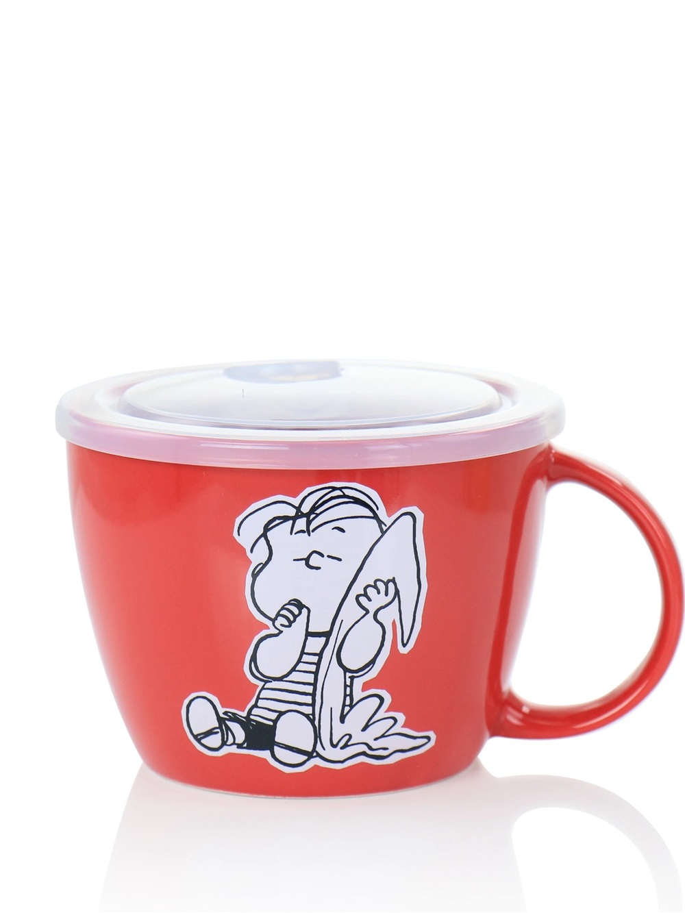Peanuts Snoopy Red Ceramic Mug with Lid New.